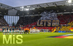 31.05.2026, Fussball Freundschafts-Länderspiele 3.Spieltag, Deutschland - Finnland, in der Mewa-Arena Mainz, Fanchoreografie in der deutschen Fankurve: Lets Go 