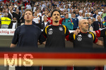 31.05.2026, Fussball Freundschafts-Länderspiele 3.Spieltag, Deutschland - Finnland, in der Mewa-Arena Mainz, Singen die Nationalhymne mit, v.li: Bundestrainer Julian Nagelsmann (Deutschland), Co-Trainer Benjamin Hübner (Deutschland), Co-Trainer Alfred Schreuder (Deutschland), 