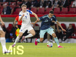 31.05.2026, Fussball Freundschafts-Länderspiele 3.Spieltag, Deutschland - Finnland, in der Mewa-Arena Mainz, v.li: Oliver Antman (Finnland) gegenm Jamal Musiala (Deutschland) 