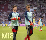 31.05.2026, Fussball Freundschafts-Länderspiele 3.Spieltag, Deutschland - Finnland, in der Mewa-Arena Mainz, v.li: Torwart Jonas Urbig (GER) Torwart Alexander Nübel (Deutschland) 