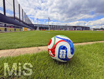 01.06.2026, Fussball, DFB-Nationalmannschaft Deutschland, letztes Training vor Abreise nach USA zur WM 2026, am DFB-Campus in Frankfurt am Main. Übersicht Trainingsplatz, ADIDAS-FIFA-Spielball der WM 2026 am Spielfeldrand 