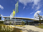 01.06.2026, Fussball, DFB-Nationalmannschaft Deutschland, letztes Training vor Abreise nach USA zur WM 2026, am DFB-Campus in Frankfurt am Main. Aussenansicht Verwaltungsgebäude des Campus.  Aussengelände 