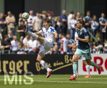 01.06.2026, Fussball, DFB-Nationalmannschaft Deutschland, letztes Training vor Abreise nach USA zur WM 2026, am DFB-Campus in Frankfurt am Main. Testspiel Deutschland - Finnland, li: Samuli Miettinen (Finnland) gegen Leon Goretzka (Deutschland) 