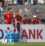 01.06.2026, Fussball, DFB-Nationalmannschaft Deutschland, letztes Training vor Abreise nach USA zur WM 2026, am DFB-Campus in Frankfurt am Main. Testspiel Deutschland - Finnland,  v.li: Co-Trainer Benjamin Hübner, Bundestrainer Julian Nagelsmann (Deutschland), Co-Trainer Benjamin Glück (Deutschland), Alfred Schreuder, Mads Buttgereit (Assistanztrainer)