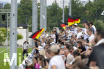 01.06.2026, Fussball, DFB-Nationalmannschaft Deutschland, letztes Training vor Abreise nach USA zur WM 2026, am DFB-Campus in Frankfurt am Main. Testspiel Deutschland - Finnland, Fans dürfen dem Trainingsspiel beiwohnen und von der Tribüne aus zuschauen.