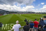 01.06.2026, Fussball, DFB-Nationalmannschaft Deutschland, letztes Training vor Abreise nach USA zur WM 2026, am DFB-Campus in Frankfurt am Main. Medien beobachten das Trainingsspiel gegen Finnland am Haupt-Trainingsplatz.