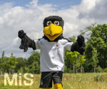 01.06.2026, Fussball, DFB-Nationalmannschaft Deutschland, letztes Training vor Abreise nach USA zur WM 2026, am DFB-Campus in Frankfurt am Main.  DFB-Maskottchen Paule der Adler