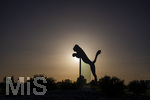 12.06.2026, Herzogenaurach in Bayern. Headquarter der Sportartikelfirma Puma SE am Unternehmenssitz in Herzogenaurach. An der Strasse auf dem Kreisverkehr steht der springende Puma, das Logo und Wahrzeichen der börsennotierten Weltfirma. (Bildbearbeitung) 