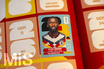 13.06.2026, Mindelheim (Bayern), das beliebte Sammelheft und die dazugehörigen Sammelbilder gibt es auch wieder zur Fussball-WM 2026 in den USA.  Hier die Aufkleber der Deutschen Spieler, Antonio Rüdiger (Deutschland) 