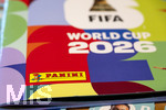 13.06.2026, Mindelheim (Bayern), das beliebte Sammelheft und die dazugehörigen Sammelbilder gibt es auch wieder zur Fussball-WM 2026 in den USA.  Das Stickeralbum mit der Titelseite.  Schriftzug Panini