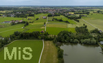 16.06.2026,  Bad Wörishofen im Unterallgäu, Hochwasser-Massnahmen im Süden der Stadt, zwischen Ortsrand und Waldsee.