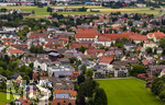 17.06.2026,  Bad Wörishofen im Unterallgäu, Drohnenaufnahmen vom Süden der Stadt, in der mitte:  Das Kloster Wörishofen, es ist ein Kloster der Dominikanerinnen in Bad Wörishofen in Bayern in der Diözese Augsburg. Im Ostflügel des Klosters ist das Kneippmuseum eingerichtet. 