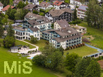 17.06.2026,  Bad Wörishofen im Unterallgäu, Drohnenaufnahmen des Wohngebietes im Süden der Stadt, am Ortsrand an der Hartenthalerstraße. Hotel Tanneck Bad Wörishofen