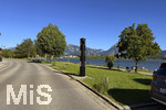 17.06.2026, am Hopfensee bei Füssen im Allgäu, an der Promenadenstrasse steht neuerdings eine Blitzersäule zur Tempoüberwachung der Autos. Einer der am schönsten gelegenen Blitzer in Deutschland. Auf der Strasse gilt Höchst-Geschwindigkeit 30 kmh.