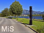 17.06.2026, am Hopfensee bei Füssen im Allgäu, an der Promenadenstrasse steht neuerdings eine Blitzersäule zur Tempoüberwachung der Autos. Einer der am schönsten gelegenen Blitzer in Deutschland. Auf der Strasse gilt Höchst-Geschwindigkeit 30 kmh.
