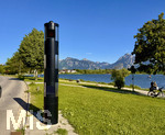 17.06.2026, am Hopfensee bei Füssen im Allgäu, an der Promenadenstrasse steht neuerdings eine Blitzersäule zur Tempoüberwachung der Autos. Einer der am schönsten gelegenen Blitzer in Deutschland. Auf der Strasse gilt Höchst-Geschwindigkeit 30 kmh. 