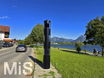 17.06.2026, am Hopfensee bei Füssen im Allgäu, an der Promenadenstrasse steht neuerdings eine Blitzersäule zur Tempoüberwachung der Autos. Einer der am schönsten gelegenen Blitzer in Deutschland. Auf der Strasse gilt Höchst-Geschwindigkeit 30 kmh. 