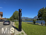 17.06.2026, am Hopfensee bei Füssen im Allgäu, an der Promenadenstrasse steht neuerdings eine Blitzersäule zur Tempoüberwachung der Autos. Einer der am schönsten gelegenen Blitzer in Deutschland. Auf der Strasse gilt Höchst-Geschwindigkeit 30 kmh. 