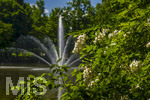 24.06.2026,  Kurpark in Bad Wörishofen (Bayern), Der Springbrunnen im See 
