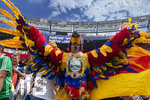 25.06.2026, Fussball Weltmeisterschaft 2026 in den USA, 3.Spieltag Gruppe E, Ecuador - Deutschland, im MetLife Stadium (New York/New Jersey, East Rutherford),  Ein Equadorianischer Fan mit Vogelkostüm