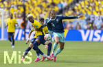 25.06.2026, Fussball Weltmeisterschaft 2026 in den USA, 3.Spieltag Gruppe E, Ecuador - Deutschland, im MetLife Stadium (New York/New Jersey, East Rutherford), v.li: Nilson Angulo (Equador) gegen Leroy Sane (Deutschland) 