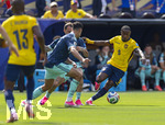 25.06.2026, Fussball Weltmeisterschaft 2026 in den USA, 3.Spieltag Gruppe E, Ecuador - Deutschland, im MetLife Stadium (New York/New Jersey, East Rutherford),  re: John Yeboah (Equador) am Ball 