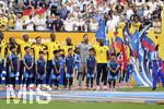 25.06.2026, Fussball Weltmeisterschaft 2026 in den USA, 3.Spieltag Gruppe E, Ecuador - Deutschland, im MetLife Stadium (New York/New Jersey, East Rutherford),  Hymne bei den Ecuadorianern 