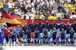 25.06.2026, Fussball Weltmeisterschaft 2026 in den USA, 3.Spieltag Gruppe E, Ecuador - Deutschland, im MetLife Stadium (New York/New Jersey, East Rutherford),  Hymne bei den Deutschen. 