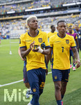 25.06.2026, Fussball Weltmeisterschaft 2026 in den USA, 3.Spieltag Gruppe E, Ecuador - Deutschland, im MetLife Stadium (New York/New Jersey, East Rutherford), v.li: Nilson ANGULO (Equador), Pervis Estupinan (Ecuador) Schlussjubel