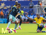 25.06.2026, Fussball Weltmeisterschaft 2026 in den USA, 3.Spieltag Gruppe E, Ecuador - Deutschland, im MetLife Stadium (New York/New Jersey, East Rutherford), li: Jamal Musiala (Deutschland) gegen Pedro VITE (re, Equador) 