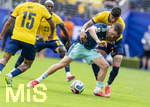 25.06.2026, Fussball Weltmeisterschaft 2026 in den USA, 3.Spieltag Gruppe E, Ecuador - Deutschland, im MetLife Stadium (New York/New Jersey, East Rutherford), von links:  Florian Wirtz (Deutschland), Piero Hincapie (Equador), 