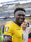 25.06.2026, Fussball Weltmeisterschaft 2026 in den USA, 3.Spieltag Gruppe E, Ecuador - Deutschland, im MetLife Stadium (New York/New Jersey, East Rutherford), v.li: Jordi Caicedo (Ecuador) schlussjubel mit Trainer Sebastian Andres Beccacece (Equador) 