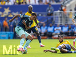 25.06.2026, Fussball Weltmeisterschaft 2026 in den USA, 3.Spieltag Gruppe E, Ecuador - Deutschland, im MetLife Stadium (New York/New Jersey, East Rutherford), li: Jamal Musiala (Deutschland) gegen Pedro VITE (re, Equador) 