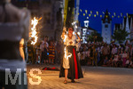 26.06.2026,  Frundsbergfest Mindelheim 2026, ein bekanntes Historisches-Fest im Unterallgäu mit tausenden Mitwirkenden. Die Kreisstadt Mindelheim kehrt für eine Woche ins Mittelalter zurück und feiert ihre historische Geschichte. Am ersten Freitag ist Stimmungsvolles Altstadtfest und Lagerleben in den Gassen und Strassen der Innenstadt angesagt. Feuershow am Marienplatz. 