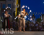 26.06.2026,  Frundsbergfest Mindelheim 2026, ein bekanntes Historisches-Fest im Unterallgäu mit tausenden Mitwirkenden. Die Kreisstadt Mindelheim kehrt für eine Woche ins Mittelalter zurück und feiert ihre historische Geschichte. Am ersten Freitag ist Stimmungsvolles Altstadtfest und Lagerleben in den Gassen und Strassen der Innenstadt angesagt. Feuershow am Marienplatz. 