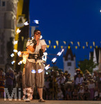 26.06.2026,  Frundsbergfest Mindelheim 2026, ein bekanntes Historisches-Fest im Unterallgäu mit tausenden Mitwirkenden. Die Kreisstadt Mindelheim kehrt für eine Woche ins Mittelalter zurück und feiert ihre historische Geschichte. Am ersten Freitag ist Stimmungsvolles Altstadtfest und Lagerleben in den Gassen und Strassen der Innenstadt angesagt. Feuershow am Marienplatz. 
