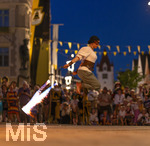 26.06.2026,  Frundsbergfest Mindelheim 2026, ein bekanntes Historisches-Fest im Unterallgäu mit tausenden Mitwirkenden. Die Kreisstadt Mindelheim kehrt für eine Woche ins Mittelalter zurück und feiert ihre historische Geschichte. Am ersten Freitag ist Stimmungsvolles Altstadtfest und Lagerleben in den Gassen und Strassen der Innenstadt angesagt. Feuershow am Marienplatz. 