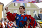 27.06.2026,  Frundsbergfest Mindelheim 2026, ein bekanntes Historisches-Fest im Unterallgäu mit tausenden Mitwirkenden. Die Kreisstadt Mindelheim kehrt für eine Woche ins Mittelalter zurück und feiert ihre historische Geschichte. Stimmungsvolles Altstadtfest und Lagerleben in den Gassen und Strassen. Fahnenschwinger Sbandieratori Sansepolcro, aus Italien am Marienplatz 