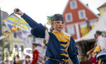 27.06.2026,  Frundsbergfest Mindelheim 2026, ein bekanntes Historisches-Fest im Unterallgäu mit tausenden Mitwirkenden. Die Kreisstadt Mindelheim kehrt für eine Woche ins Mittelalter zurück und feiert ihre historische Geschichte. Stimmungsvolles Altstadtfest und Lagerleben in den Gassen und Strassen. Fahnenschwinger Sbandieratori Sansepolcro, aus Italien am Marienplatz