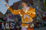 27.06.2026,  Frundsbergfest Mindelheim 2026, ein bekanntes Historisches-Fest im Unterallgäu mit tausenden Mitwirkenden. Die Kreisstadt Mindelheim kehrt für eine Woche ins Mittelalter zurück und feiert ihre historische Geschichte. Stimmungsvolles Altstadtfest und Lagerleben in den Gassen und Strassen. Fahnenschwinger Sbandieratori Sansepolcro, aus Italien am Marienplatz