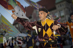 27.06.2026,  Frundsbergfest Mindelheim 2026, ein bekanntes Historisches-Fest im Unterallgäu mit tausenden Mitwirkenden. Die Kreisstadt Mindelheim kehrt für eine Woche ins Mittelalter zurück und feiert ihre historische Geschichte. Stimmungsvolles Altstadtfest und Lagerleben in den Gassen und Strassen. Fahnenschwinger Sbandieratori Sansepolcro, aus Italien am Marienplatz