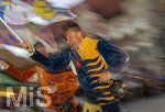 27.06.2026,  Frundsbergfest Mindelheim 2026, ein bekanntes Historisches-Fest im Unterallgäu mit tausenden Mitwirkenden. Die Kreisstadt Mindelheim kehrt für eine Woche ins Mittelalter zurück und feiert ihre historische Geschichte. Stimmungsvolles Altstadtfest und Lagerleben in den Gassen und Strassen. Fahnenschwinger Sbandieratori Sansepolcro, aus Italien am Marienplatz