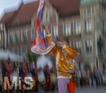27.06.2026,  Frundsbergfest Mindelheim 2026, ein bekanntes Historisches-Fest im Unterallgäu mit tausenden Mitwirkenden. Die Kreisstadt Mindelheim kehrt für eine Woche ins Mittelalter zurück und feiert ihre historische Geschichte. Stimmungsvolles Altstadtfest und Lagerleben in den Gassen und Strassen. Fahnenschwinger Sbandieratori Sansepolcro, aus Italien am Marienplatz