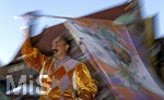 27.06.2026,  Frundsbergfest Mindelheim 2026, ein bekanntes Historisches-Fest im Unterallgäu mit tausenden Mitwirkenden. Die Kreisstadt Mindelheim kehrt für eine Woche ins Mittelalter zurück und feiert ihre historische Geschichte. Stimmungsvolles Altstadtfest und Lagerleben in den Gassen und Strassen. Fahnenschwinger Sbandieratori Sansepolcro, aus Italien am Marienplatz