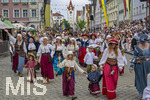 28.06.2026,  Frundsbergfest Mindelheim 2026, ein bekanntes Historisches-Fest im Unterallgäu mit tausenden Mitwirkenden. Die Kreisstadt Mindelheim kehrt für eine Woche ins Mittelalter zurück und feiert ihre historische Geschichte. Am heutigen Sonntag zieht sich der Historische Festzug durch die geschmückte Altstatdt.