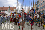 28.06.2026,  Frundsbergfest Mindelheim 2026, ein bekanntes Historisches-Fest im Unterallgäu mit tausenden Mitwirkenden. Die Kreisstadt Mindelheim kehrt für eine Woche ins Mittelalter zurück und feiert ihre historische Geschichte. Am heutigen Sonntag zieht sich der Historische Festzug durch die geschmückte Altstatdt.