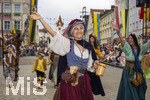 28.06.2026,  Frundsbergfest Mindelheim 2026, ein bekanntes Historisches-Fest im Unterallgäu mit tausenden Mitwirkenden. Die Kreisstadt Mindelheim kehrt für eine Woche ins Mittelalter zurück und feiert ihre historische Geschichte. Am heutigen Sonntag zieht sich der Historische Festzug durch die geschmückte Altstatdt.