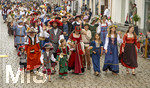 28.06.2026,  Frundsbergfest Mindelheim 2026, ein bekanntes Historisches-Fest im Unterallgäu mit tausenden Mitwirkenden. Die Kreisstadt Mindelheim kehrt für eine Woche ins Mittelalter zurück und feiert ihre historische Geschichte. Am heutigen Sonntag zieht sich der Historische Festzug durch die geschmückte Altstatdt. 