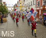 28.06.2026,  Frundsbergfest Mindelheim 2026, ein bekanntes Historisches-Fest im Unterallgäu mit tausenden Mitwirkenden. Die Kreisstadt Mindelheim kehrt für eine Woche ins Mittelalter zurück und feiert ihre historische Geschichte. Am heutigen Sonntag zieht sich der Historische Festzug durch die geschmückte Altstatdt. 