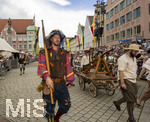 28.06.2026,  Frundsbergfest Mindelheim 2026, ein bekanntes Historisches-Fest im Unterallgäu mit tausenden Mitwirkenden. Die Kreisstadt Mindelheim kehrt für eine Woche ins Mittelalter zurück und feiert ihre historische Geschichte. Am heutigen Sonntag zieht sich der Historische Festzug durch die geschmückte Altstatdt. 